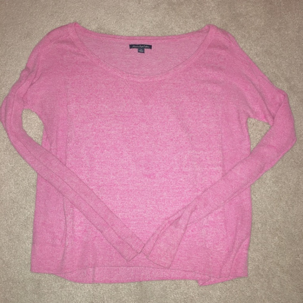 Pink American Eagle Long-Sleeve Shirt